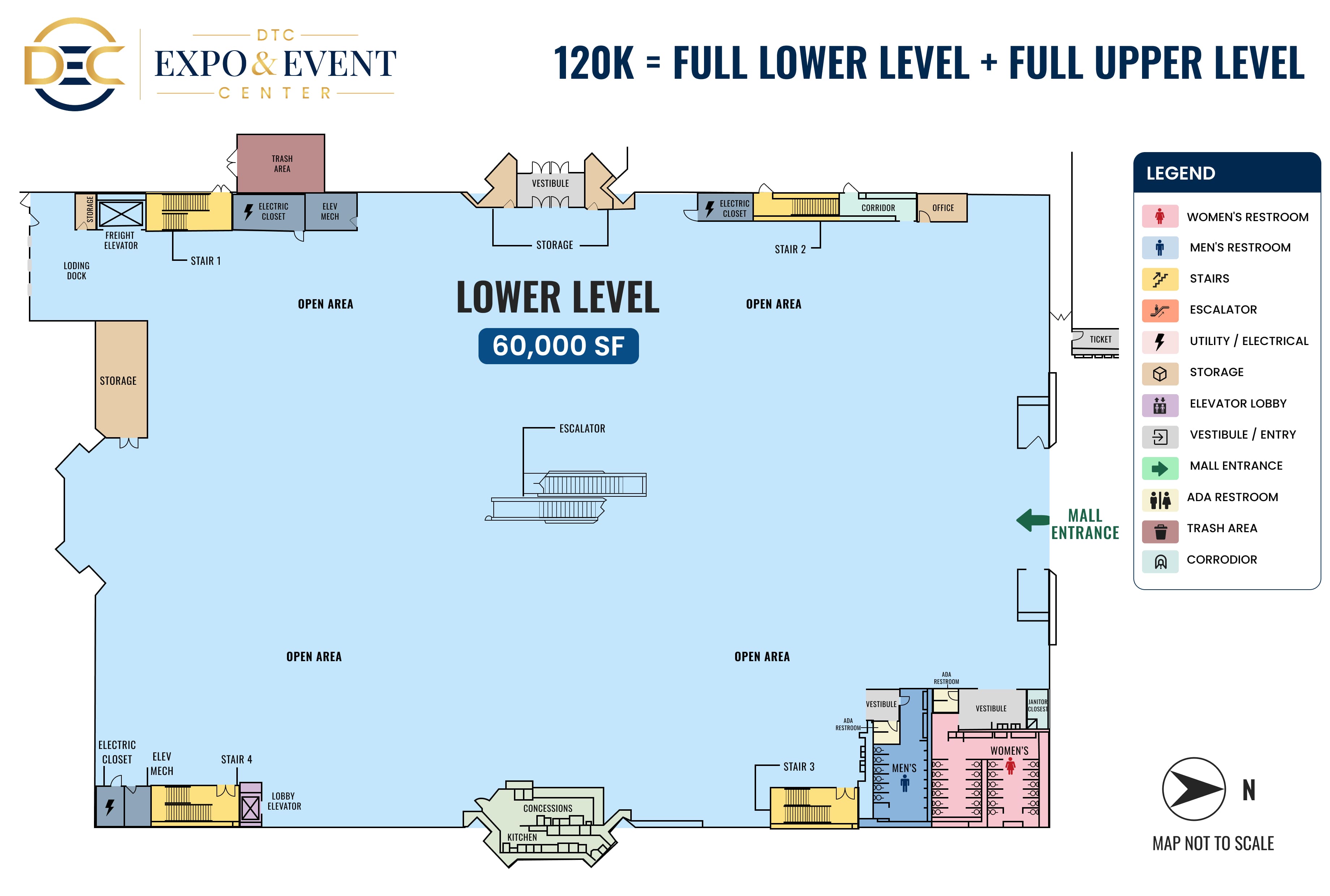 120K configuration — Full Upper Level or Full Lower Level